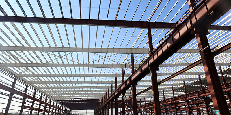 永利yl23455工业园钢结构厂房近距离拍摄